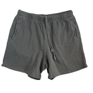 Skims Men’s Dark 100% Cotton Green Sweat Shorts Medium